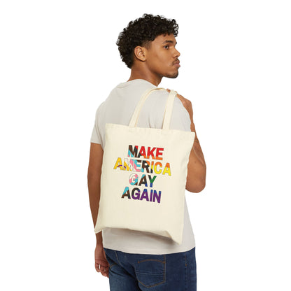 MAGA Make America Gay Again Pride Canvas Tote
