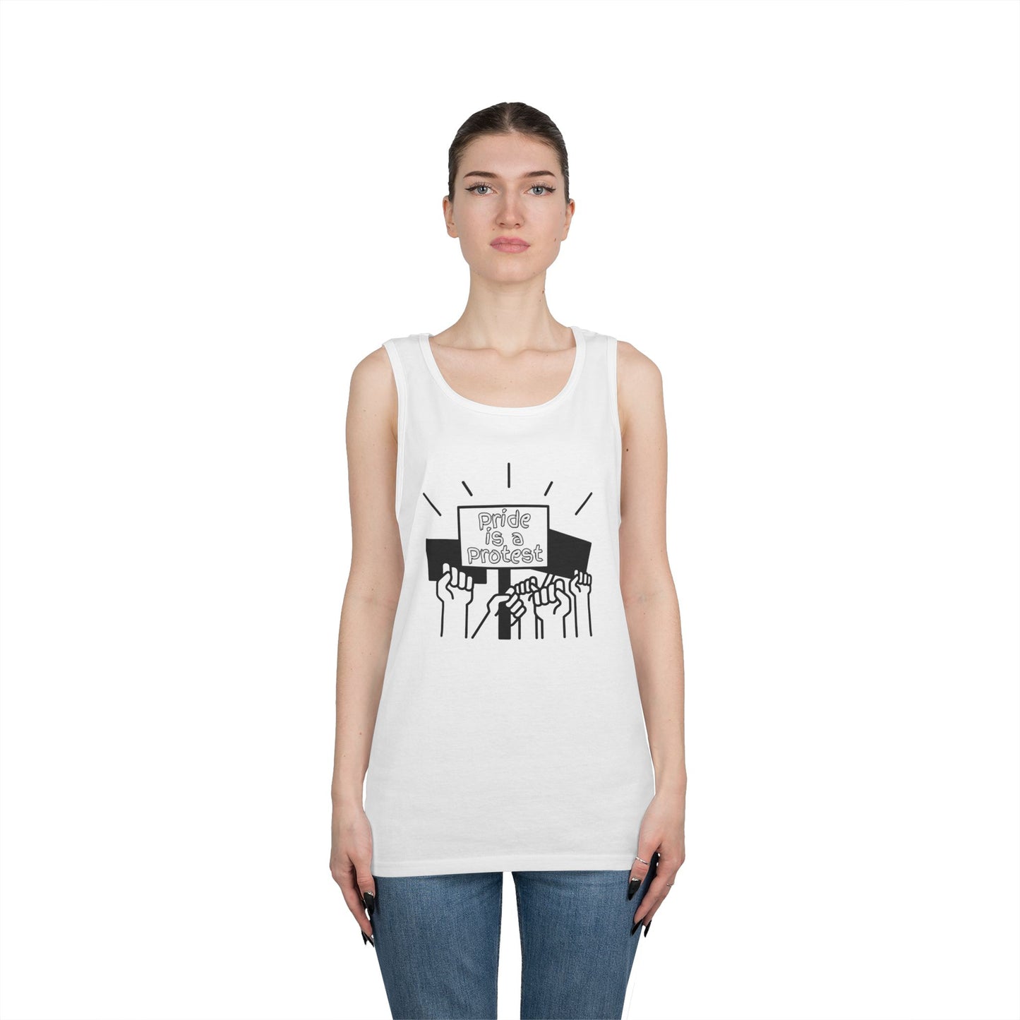 Pride Is A Protest Unisex Heavy Cotton Tank Top