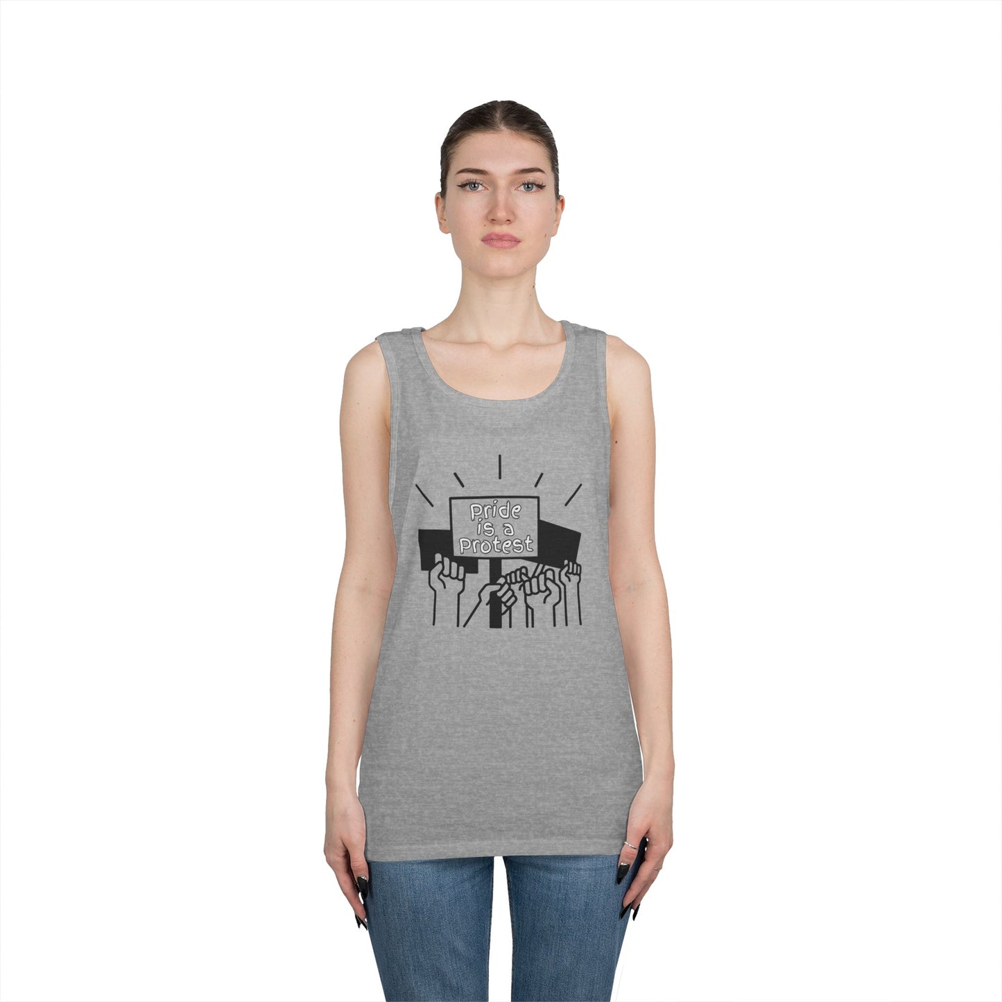 Pride Is A Protest Unisex Heavy Cotton Tank Top