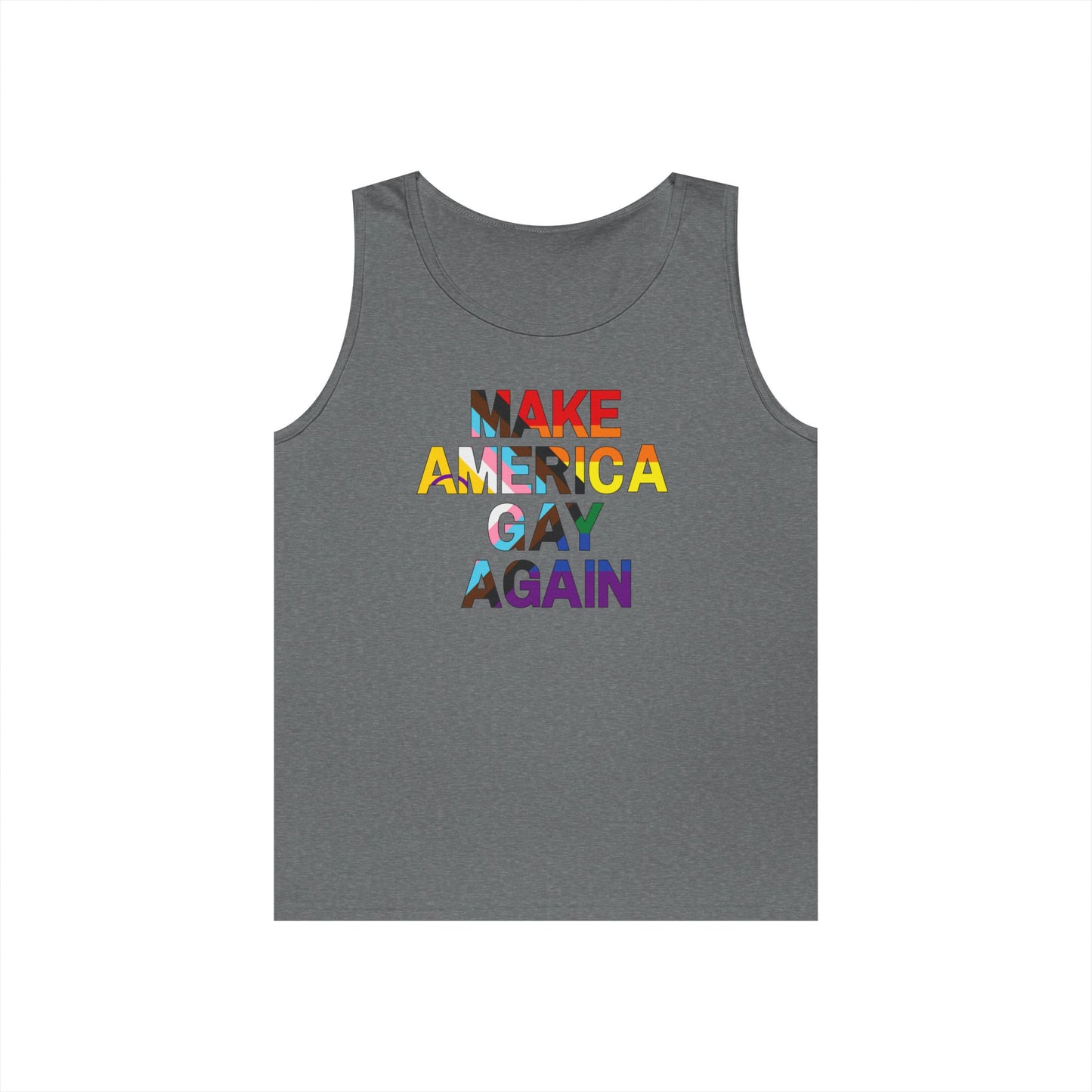MAGA Make America Gay Again Unisex Heavy Cotton Tank Top