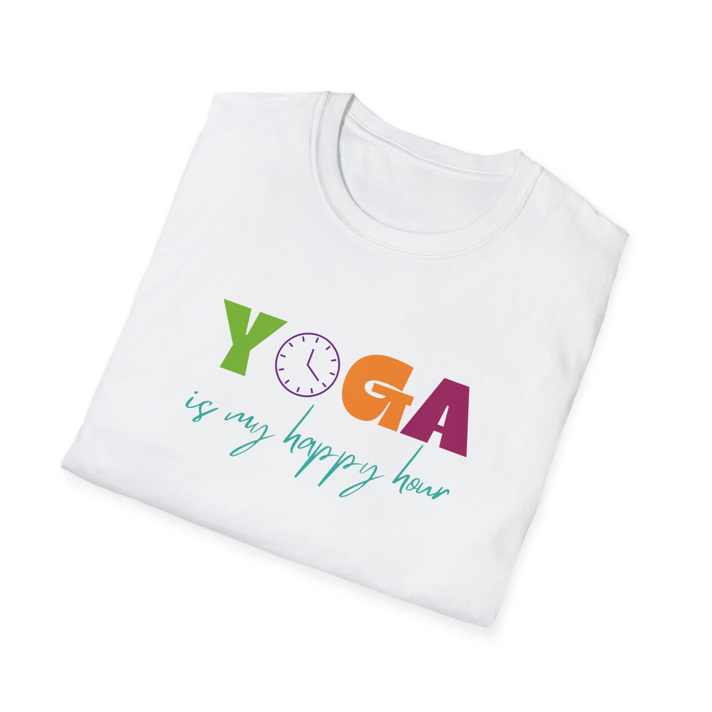Yoga Is My Happy Hour Unisex Softstyle T-Shirt