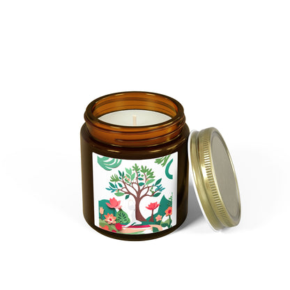 Garden of Mindfulness Scented Candles, Coconut Apricot Wax (4oz, 9oz)