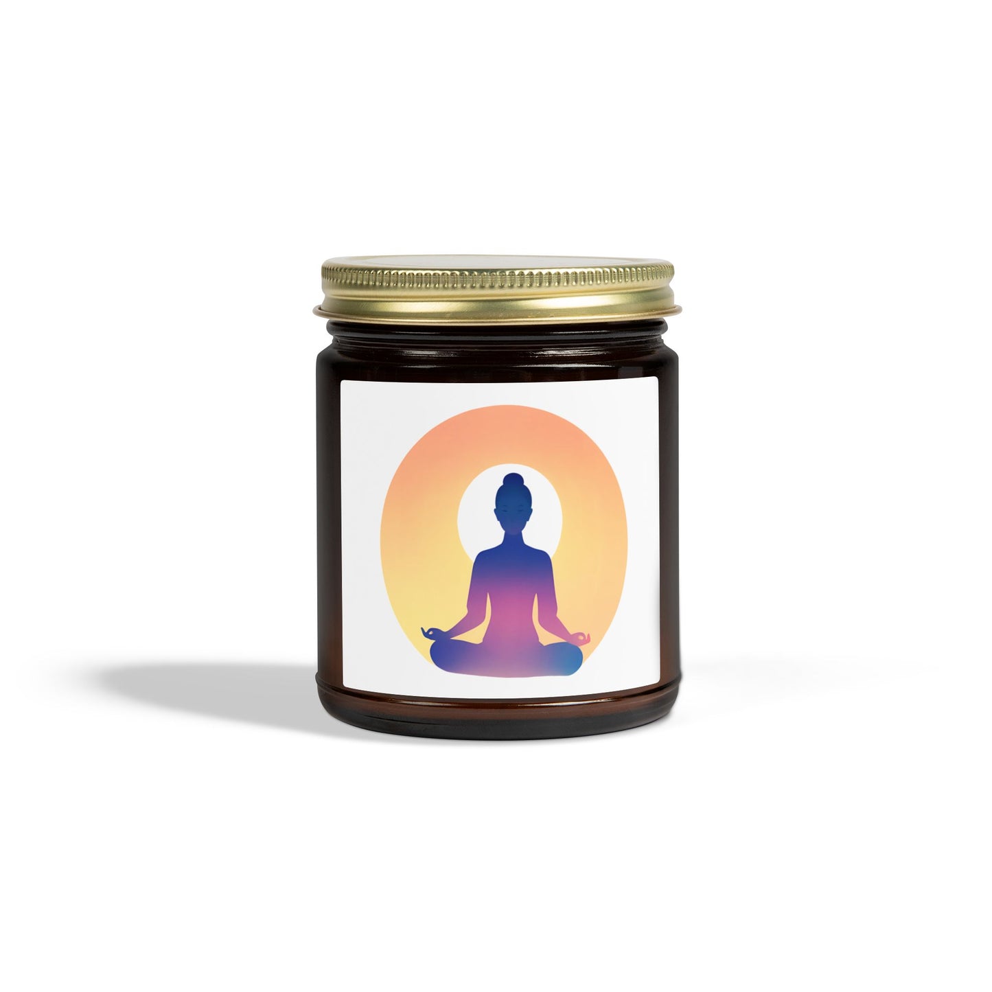 Yoga Sun Meditation Scented Candles, Coconut Apricot Wax (4oz, 9oz)