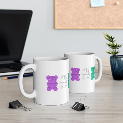 Genderqueer Pride Gummy Bears Coffee Mug (11oz/15oz)