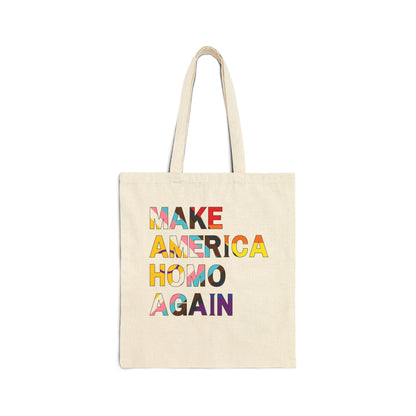 MAHA Make America Homo Again Pride Canvas Tote