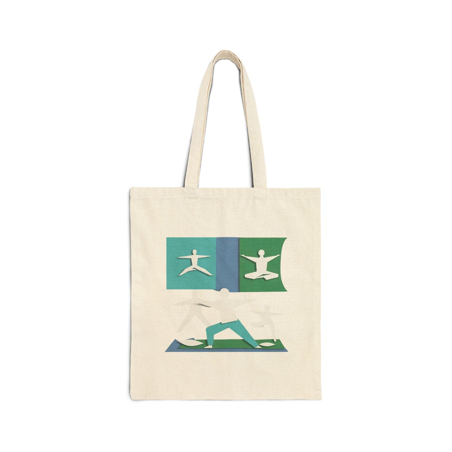 Yoga on the Mat Cotton Canvas Tote Bag