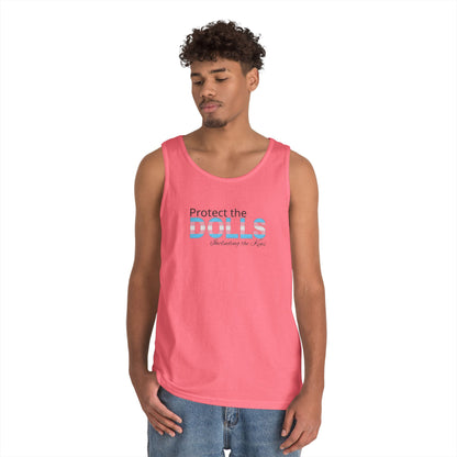 Protect the Dolls Including the Kens Unisex Heavy Cotton Tank Top
