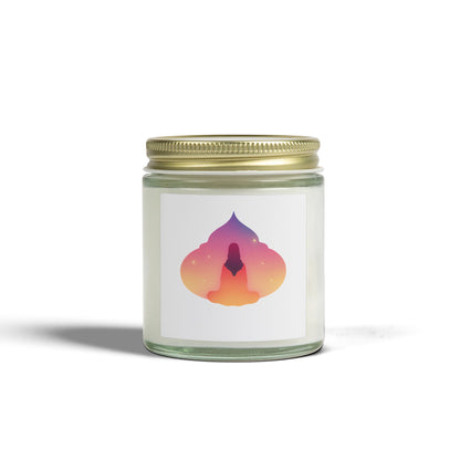 Yoga Sunset Meditation Scented Candles, Coconut Apricot Wax (4oz, 9oz)
