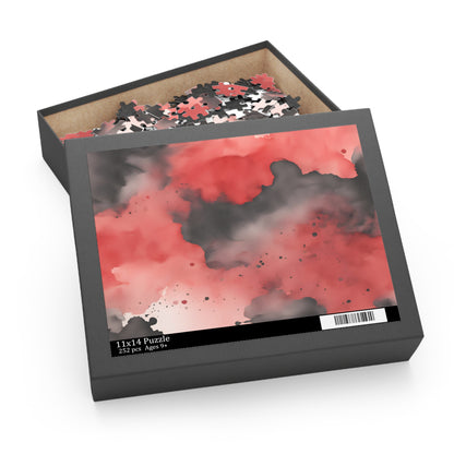 Black and Red Watercolor Puzzle (120, 252, 500-Piece)
