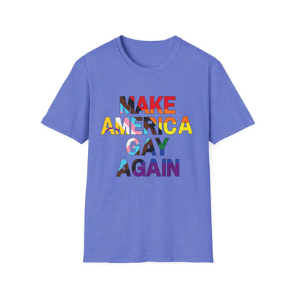 MAGA Make America Gay Again Pride Unisex Softstyle T-Shirt