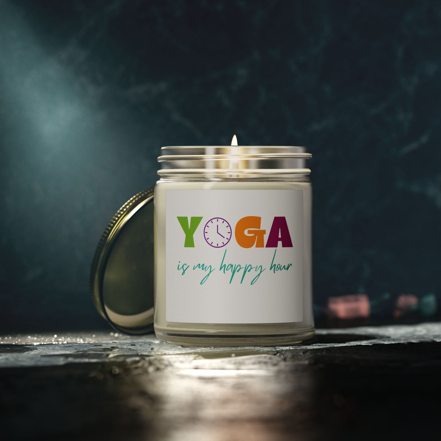 Yoga is my Happy Hour Scented Candles, Coconut Apricot Wax (4oz, 9oz)