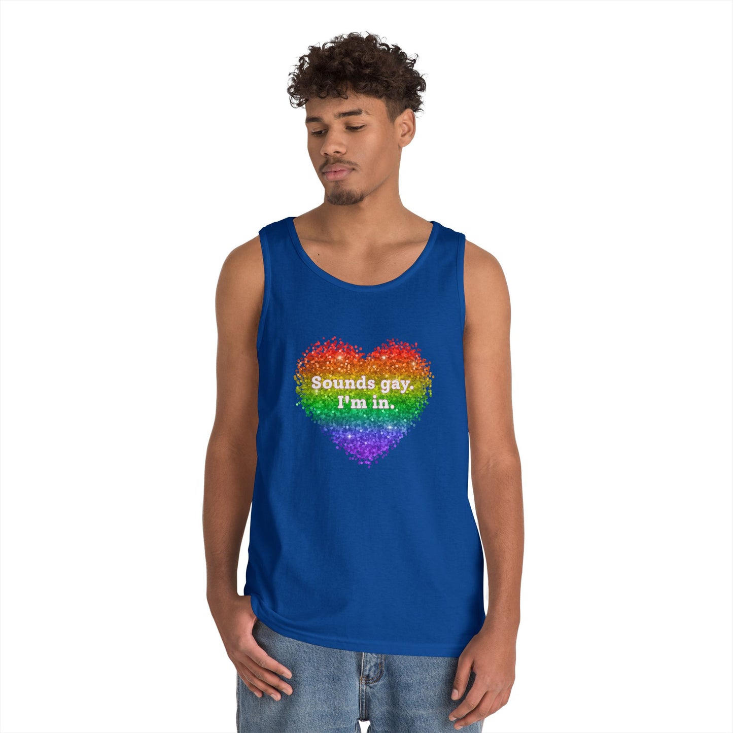 Sounds Gay I'm In Unisex Heavy Cotton Tank Top