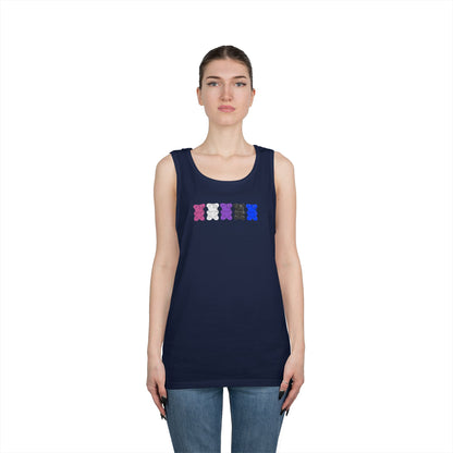 Genderfluid Pride Gummy Bears Unisex Heavy Cotton Tank Top