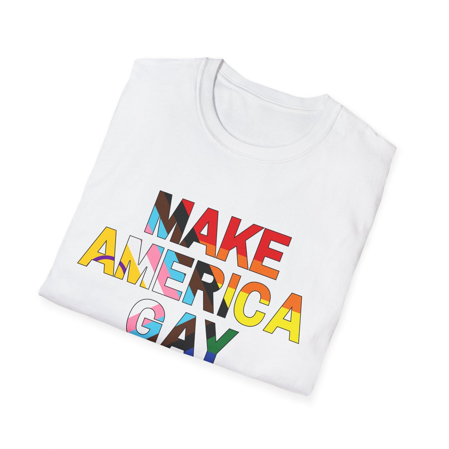 MAGA Make America Gay Again Pride Unisex Softstyle T-Shirt