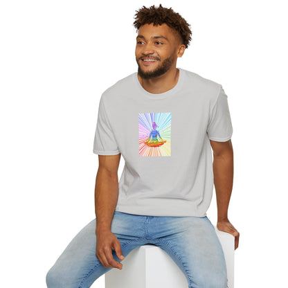 Fractal Rainbow Yoga Unisex Softstyle T-Shirt