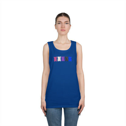 Genderfluid Pride Gummy Bears Unisex Heavy Cotton Tank Top