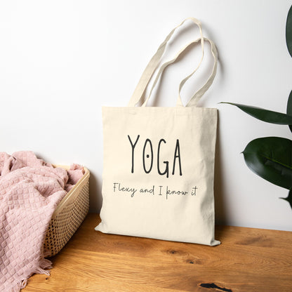 Flexy and I Know It Cotton Canvas Tote Bag