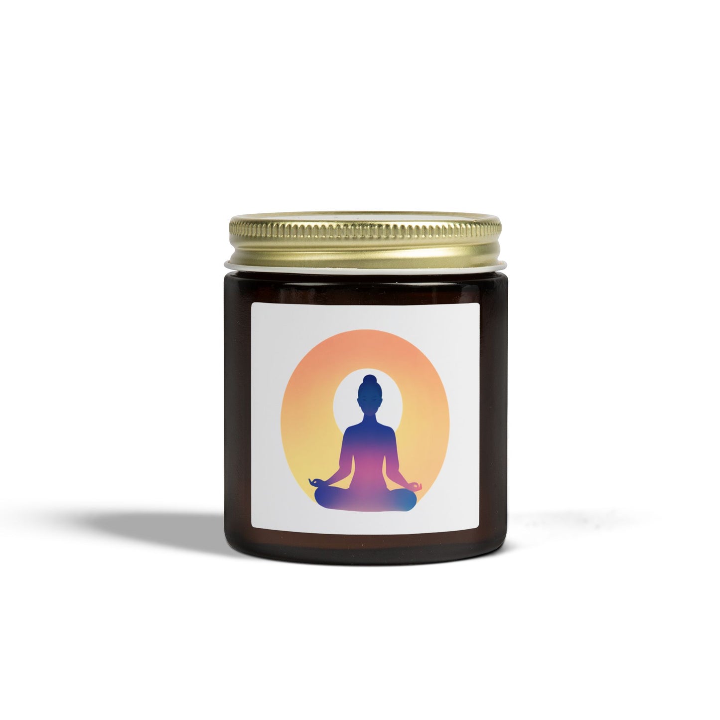 Yoga Sun Meditation Scented Candles, Coconut Apricot Wax (4oz, 9oz)