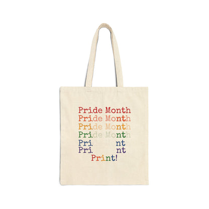 Pride Month PRINT Pride Canvas Tote