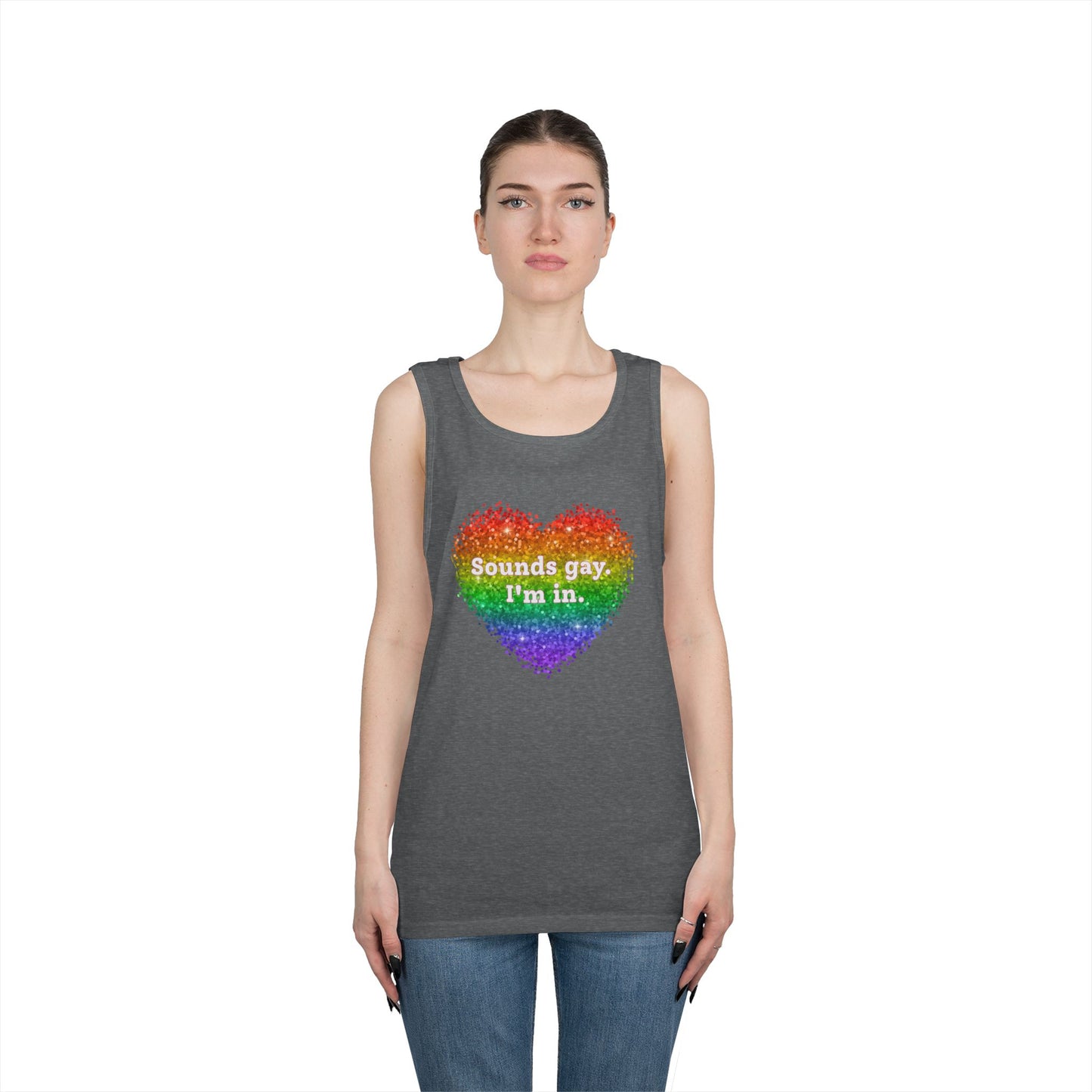 Sounds Gay I'm In Unisex Heavy Cotton Tank Top