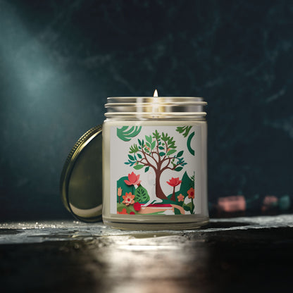 Garden of Mindfulness Scented Candles, Coconut Apricot Wax (4oz, 9oz)