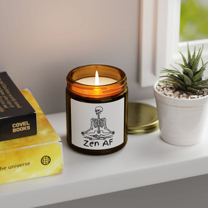 Zen AF Scented Candles, Coconut Apricot Wax (4oz, 9oz)