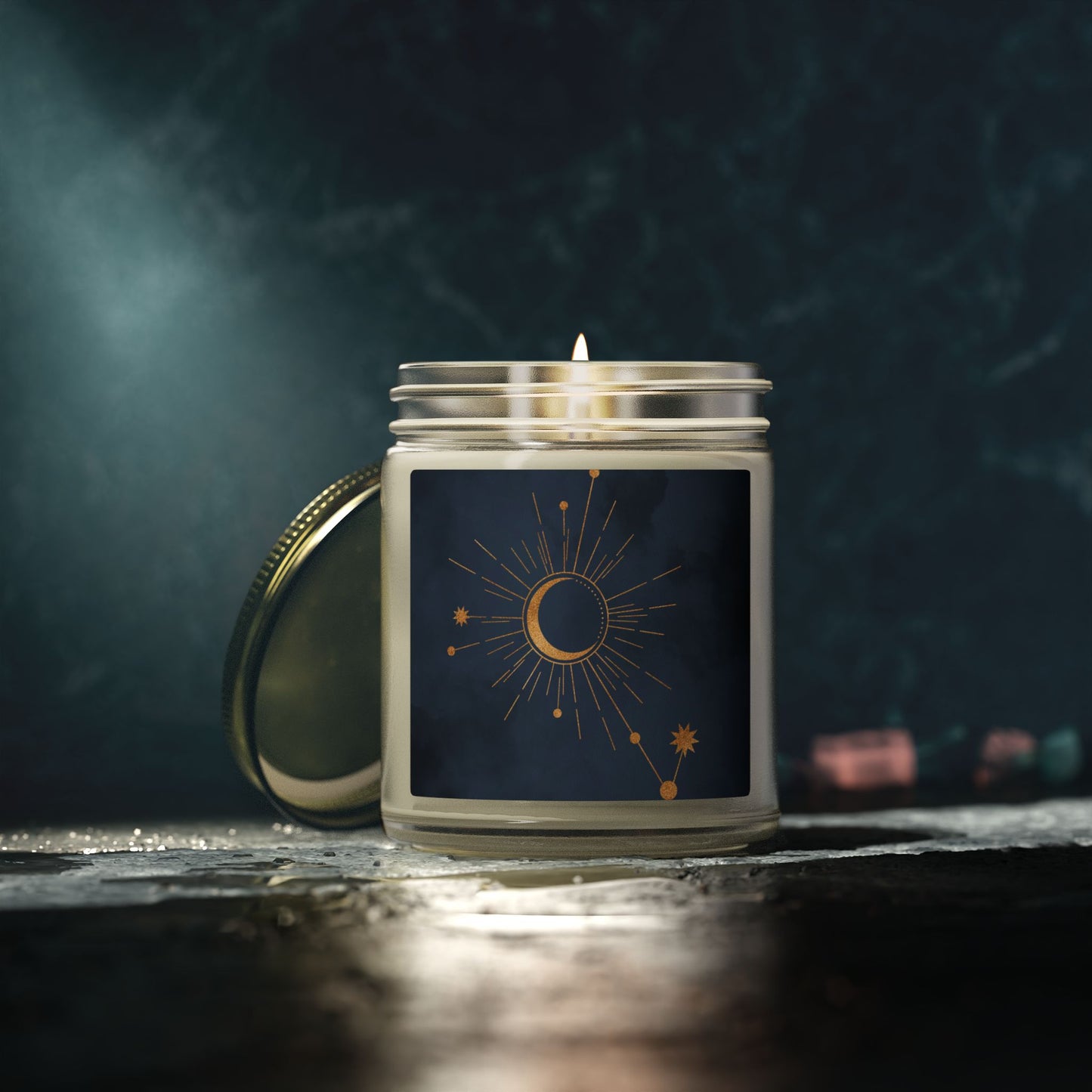 Cosmic Comforts Scented Candles, Coconut Apricot Wax (4oz, 9oz)