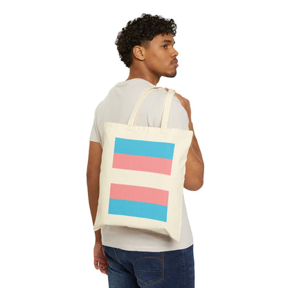 Trans Flag Pride Canvas Tote