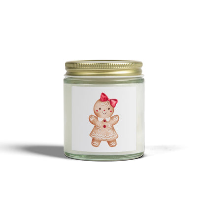 Gingerbread Girl Scented Candles, Coconut Apricot Wax (4oz, 9oz)