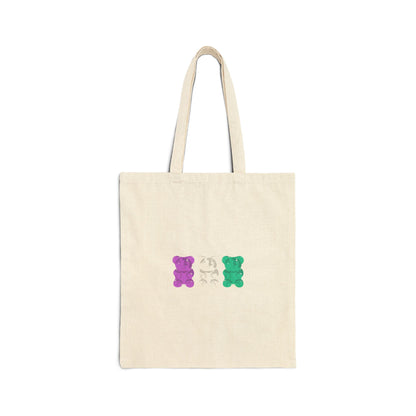 Genderqueer Pride Gummy Bears Canvas Tote