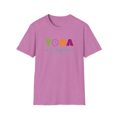 Yoga Is My Happy Hour Unisex Softstyle T-Shirt