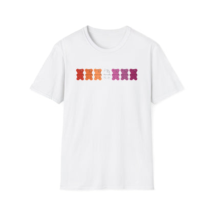 Lesbian Pride Gummy Bears Unisex Softstyle T-Shirt