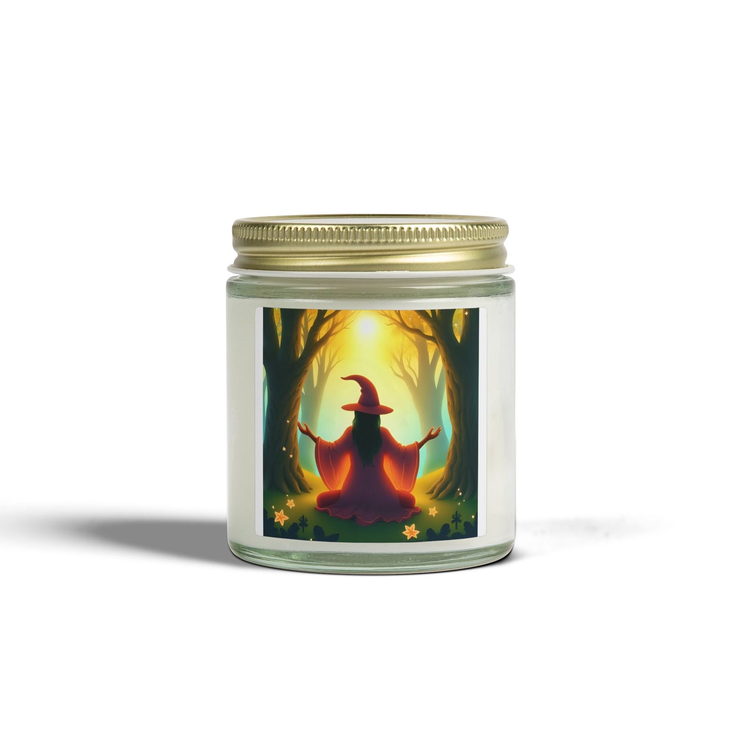 Forest Witch Meditation Scented Candles, Coconut Apricot Wax (4oz, 9oz)