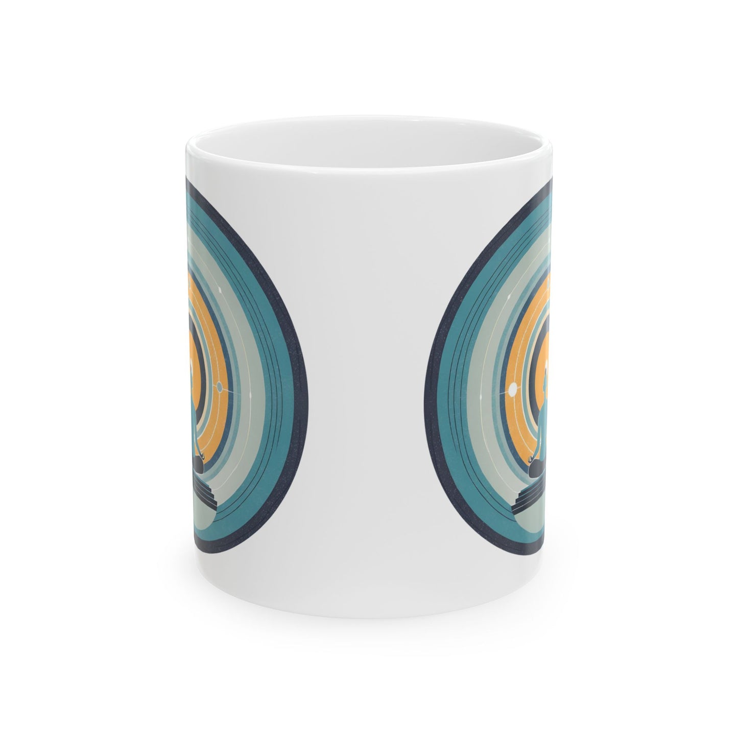 Circle of Meditation Ceramic Mug, (11oz, 15oz)