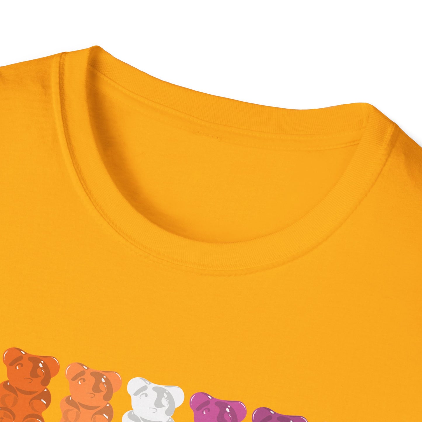 Lesbian Pride Gummy Bears Unisex Softstyle T-Shirt