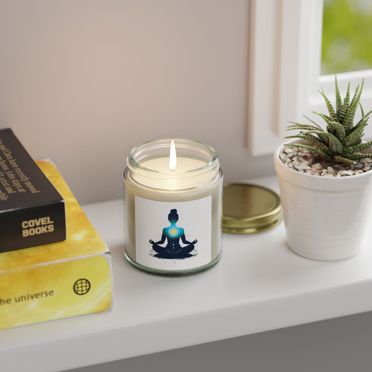 Heart of Yoga Scented Candles, Coconut Apricot Wax (4oz, 9oz)