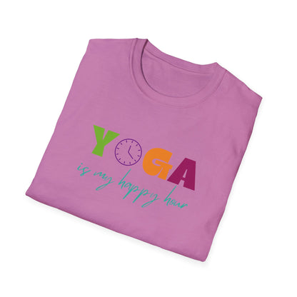 Yoga Is My Happy Hour Unisex Softstyle T-Shirt