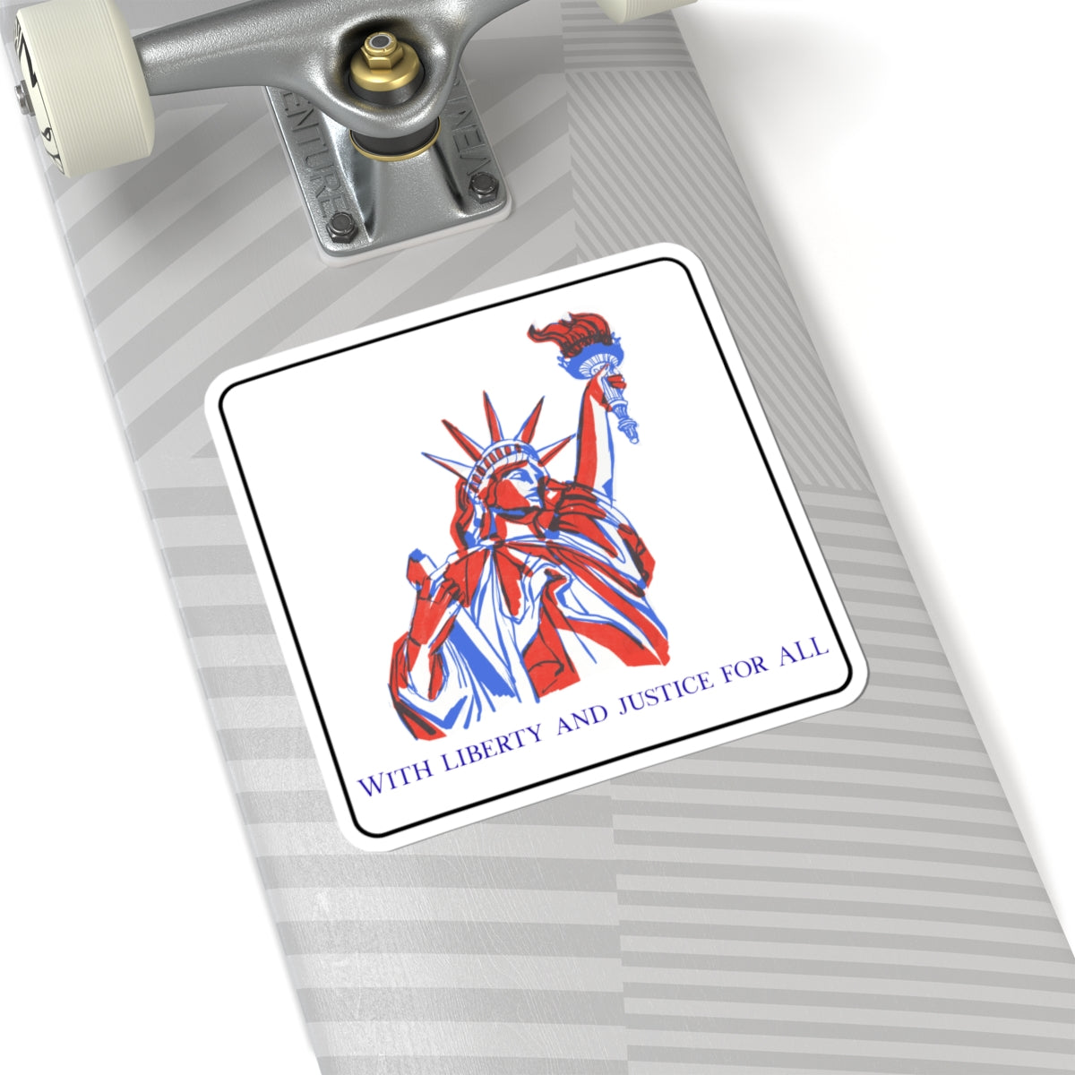 With Liberty and Justice for All Kiss-Cut Stickers