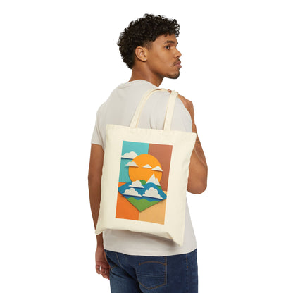 Mindful Mountains Cotton Canvas Tote Bag