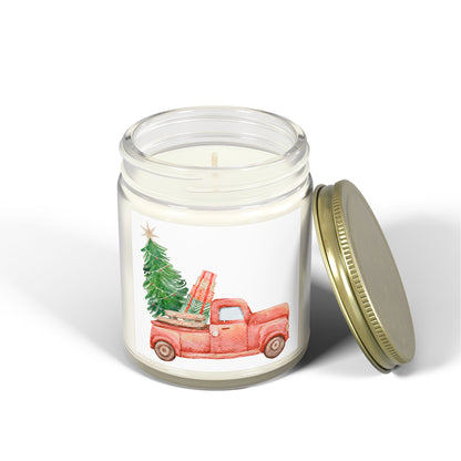 Old Red Truck Scented Candles, Coconut Apricot Wax (4oz, 9oz)