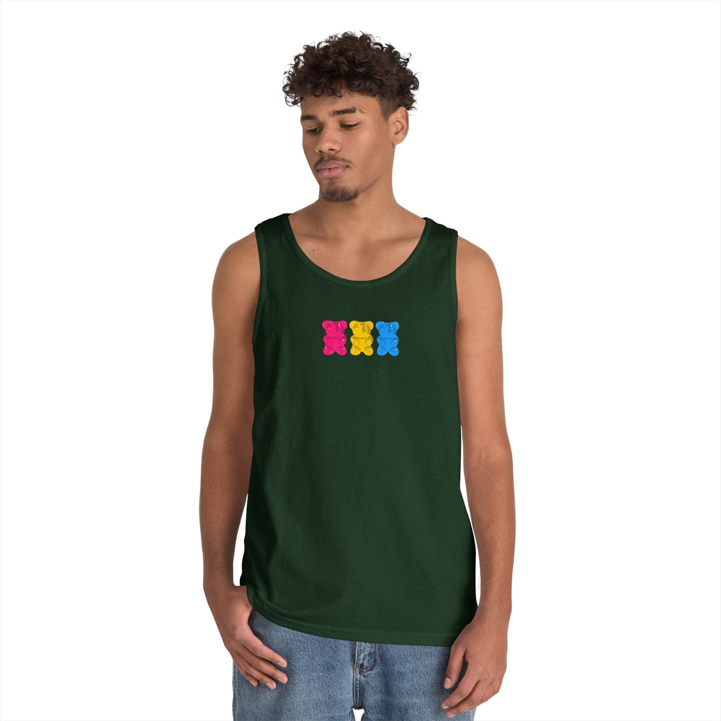 Pansexual Pride Gummy Bears Unisex Heavy Cotton Tank Top