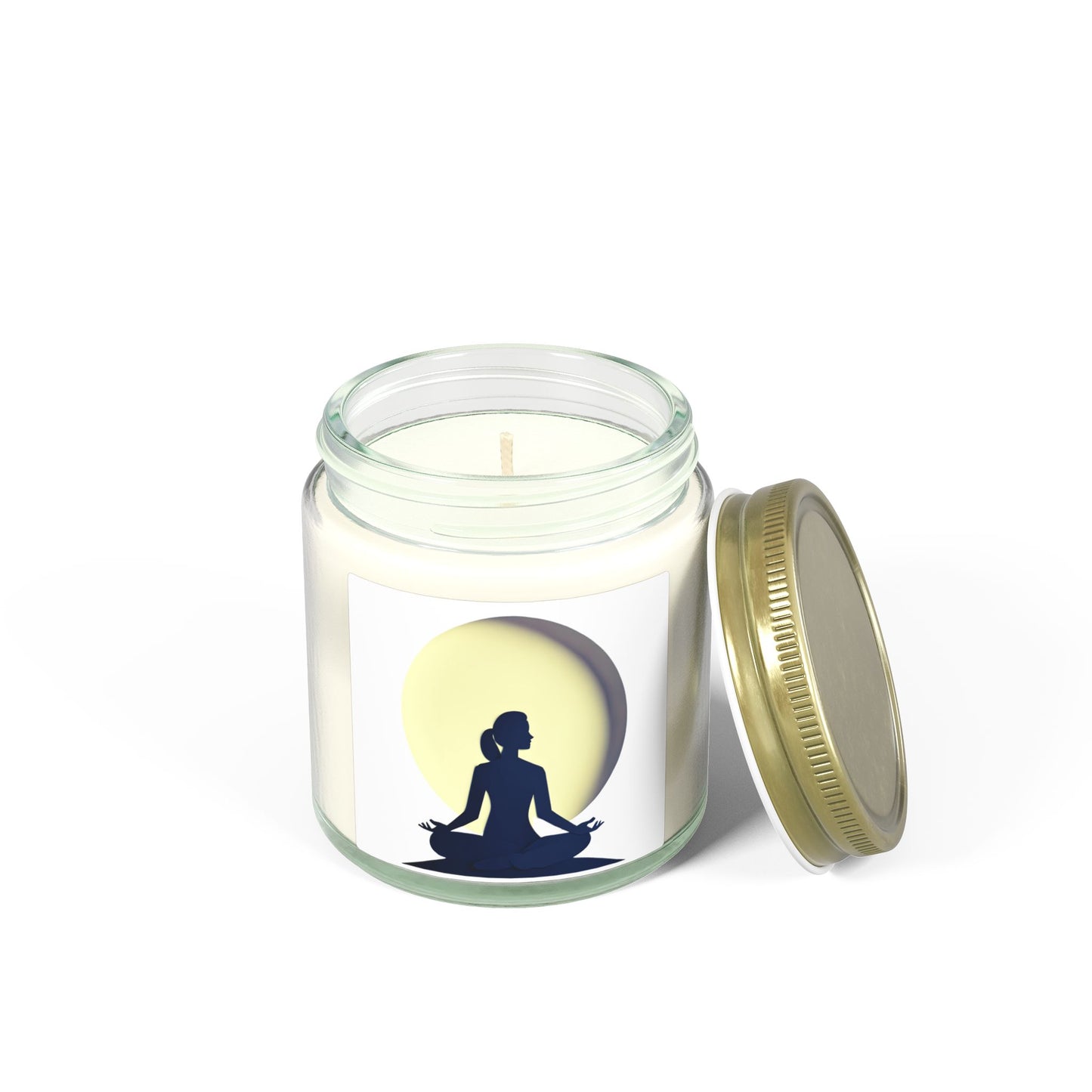 Yoga Moon Meditation Scented Candles, Coconut Apricot Wax (4oz, 9oz)