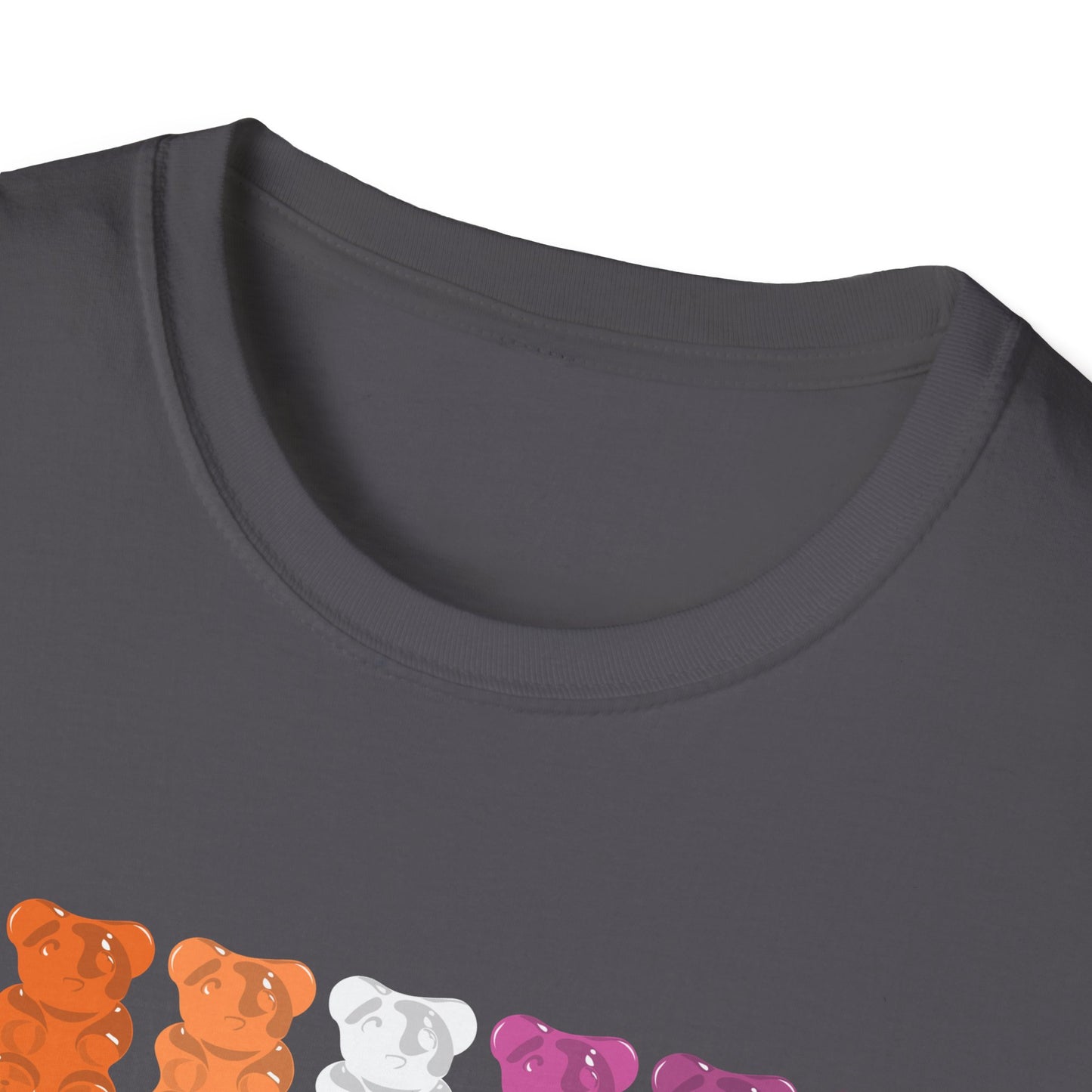 Lesbian Pride Gummy Bears Unisex Softstyle T-Shirt