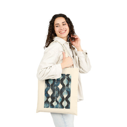 Watercolor Chain Cotton Canvas Tote Bag