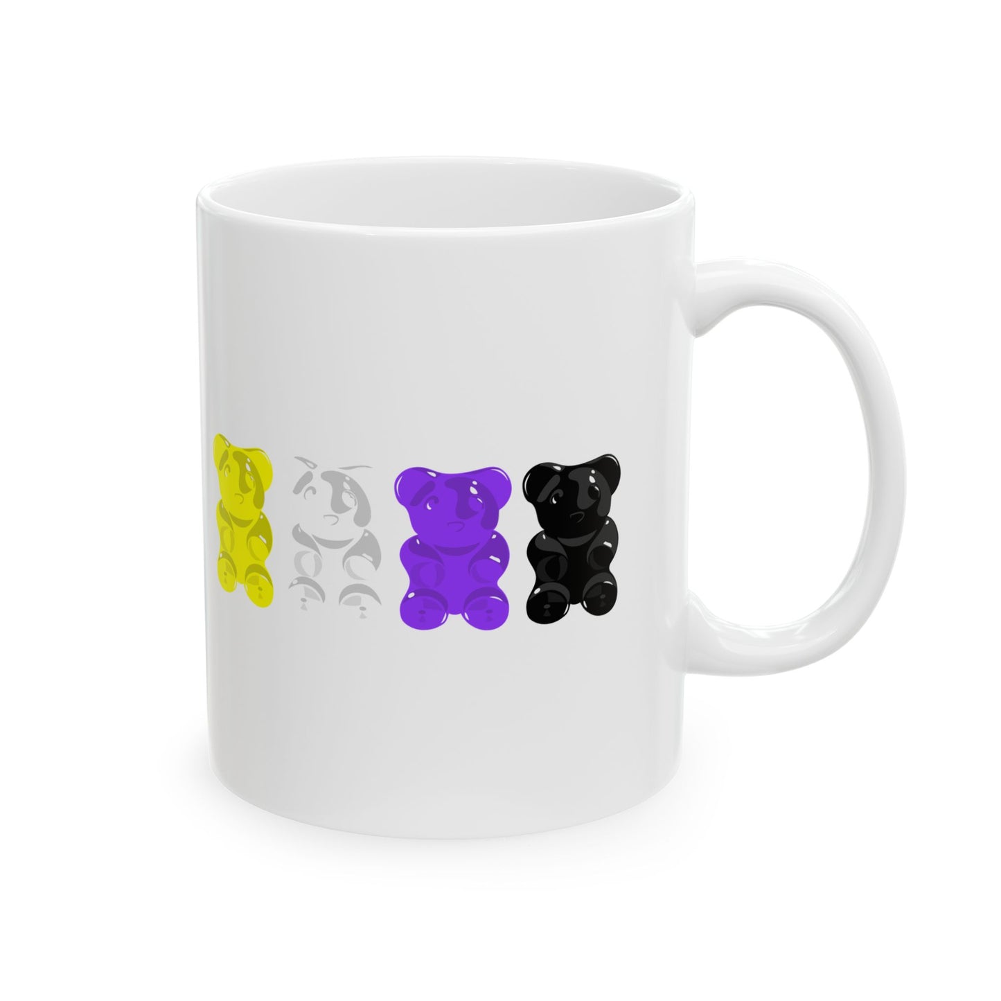 Nonbinary Pride Gummy Bears Coffee Mug (11oz/15oz)