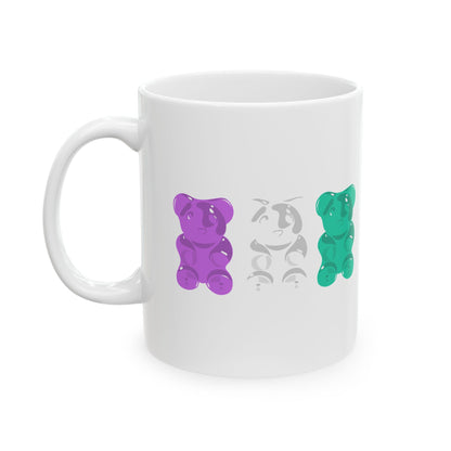 Genderqueer Pride Gummy Bears Coffee Mug (11oz/15oz)
