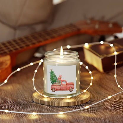 Old Red Truck Scented Candles, Coconut Apricot Wax (4oz, 9oz)