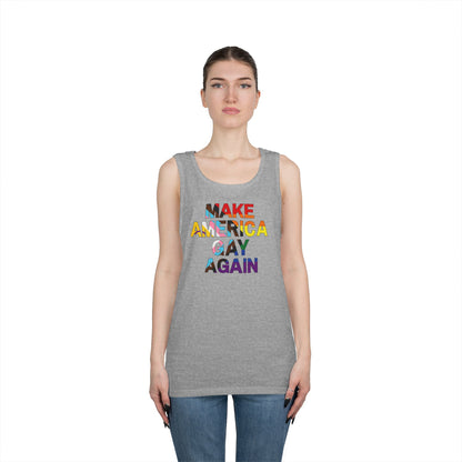 MAGA Make America Gay Again Unisex Heavy Cotton Tank Top