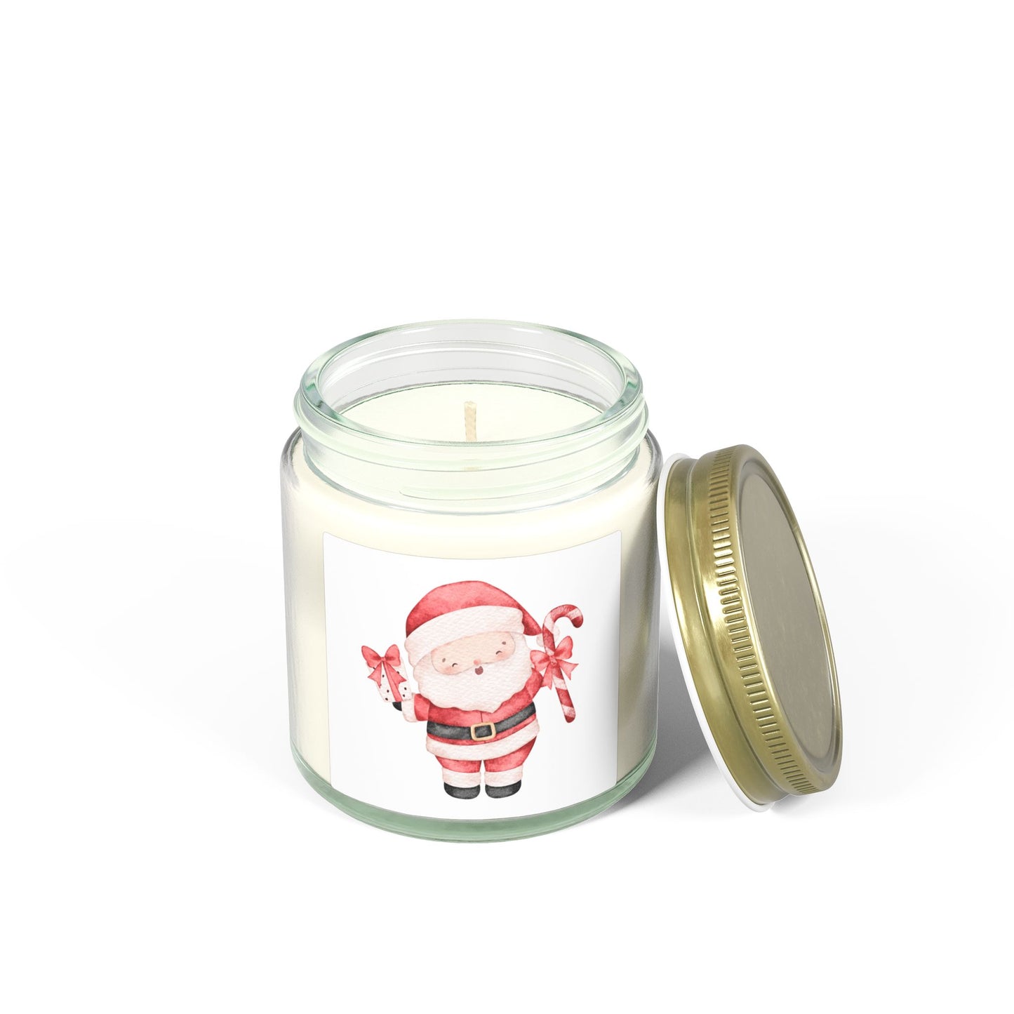 Santa Claus Scented Candles, Coconut Apricot Wax (4oz, 9oz)