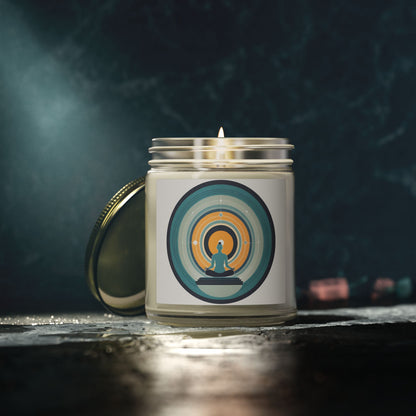 Circle of Meditation Scented Candles, Coconut Apricot Wax (4oz, 9oz)